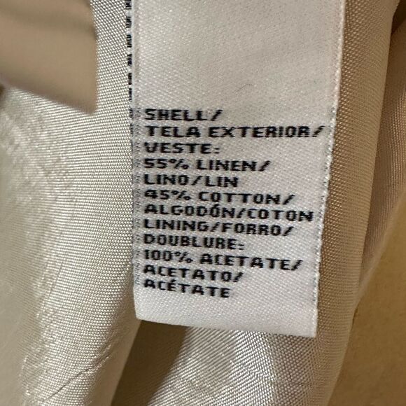 NWOT 2B.Rych Embellished Gold Linen Blend Shift Dress Size 6 - Picture 5 of 5